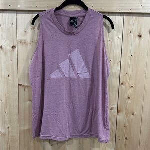 Adidas Women's Winners 3.0 Tank Heathered Pink Muscle Tee